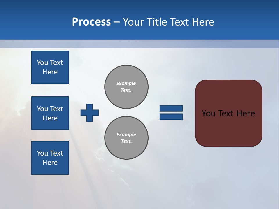 The Sun Shining Through Clouds In The Sky PowerPoint Template