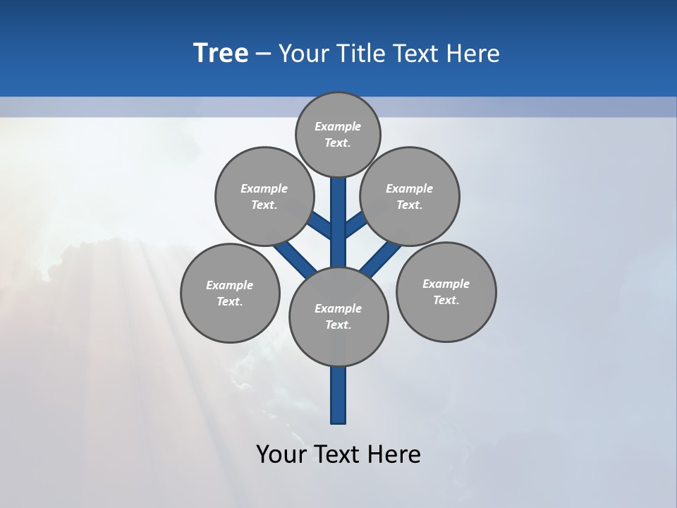 The Sun Shining Through Clouds In The Sky PowerPoint Template