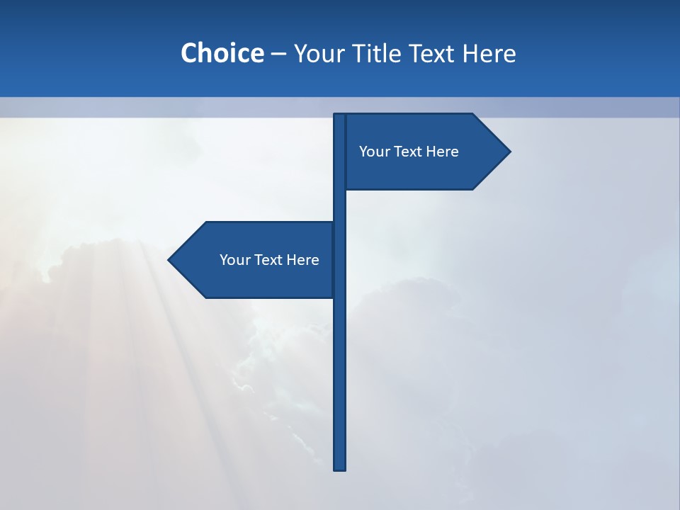 The Sun Shining Through Clouds In The Sky PowerPoint Template
