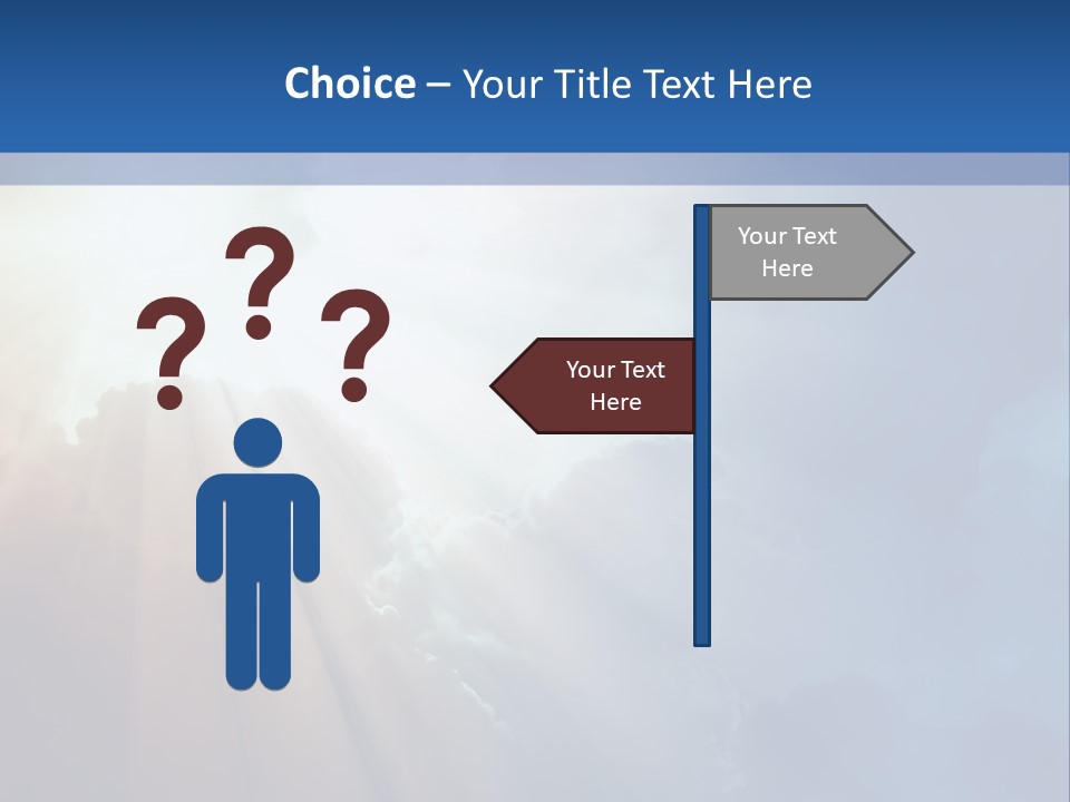 The Sun Shining Through Clouds In The Sky PowerPoint Template