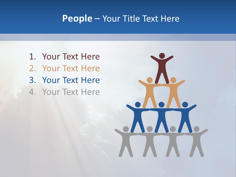 The Sun Shining Through Clouds In The Sky PowerPoint Template