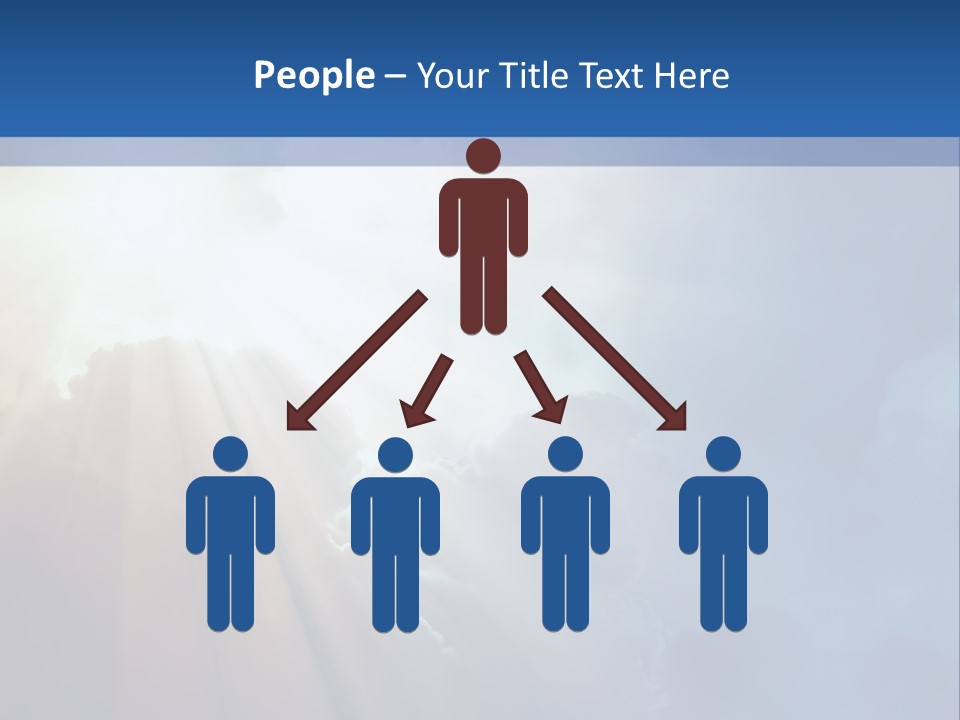 The Sun Shining Through Clouds In The Sky PowerPoint Template