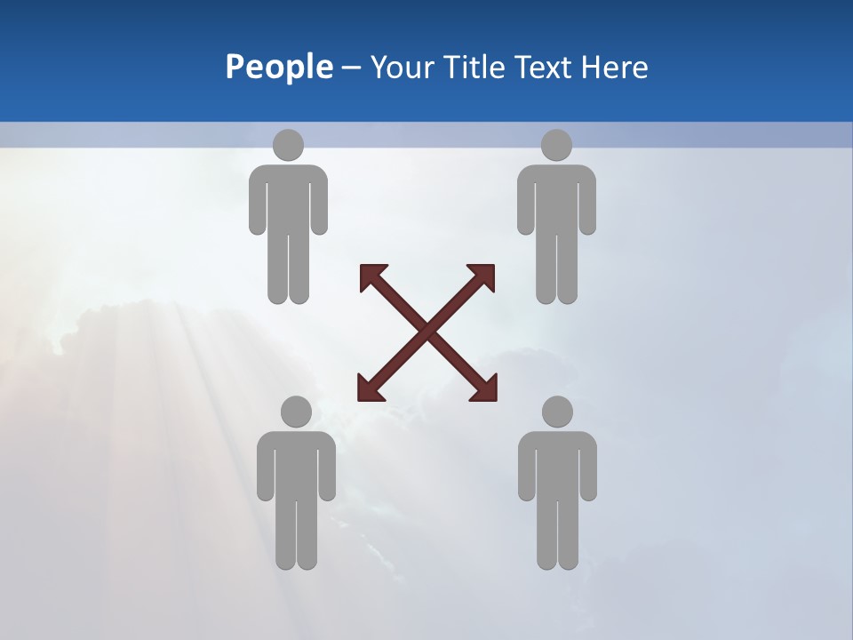 The Sun Shining Through Clouds In The Sky PowerPoint Template