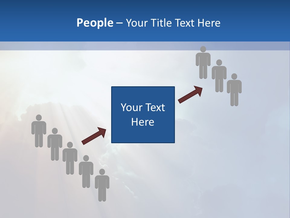 The Sun Shining Through Clouds In The Sky PowerPoint Template