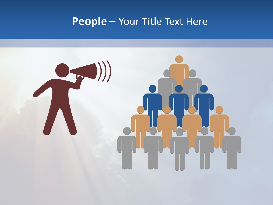 The Sun Shining Through Clouds In The Sky PowerPoint Template