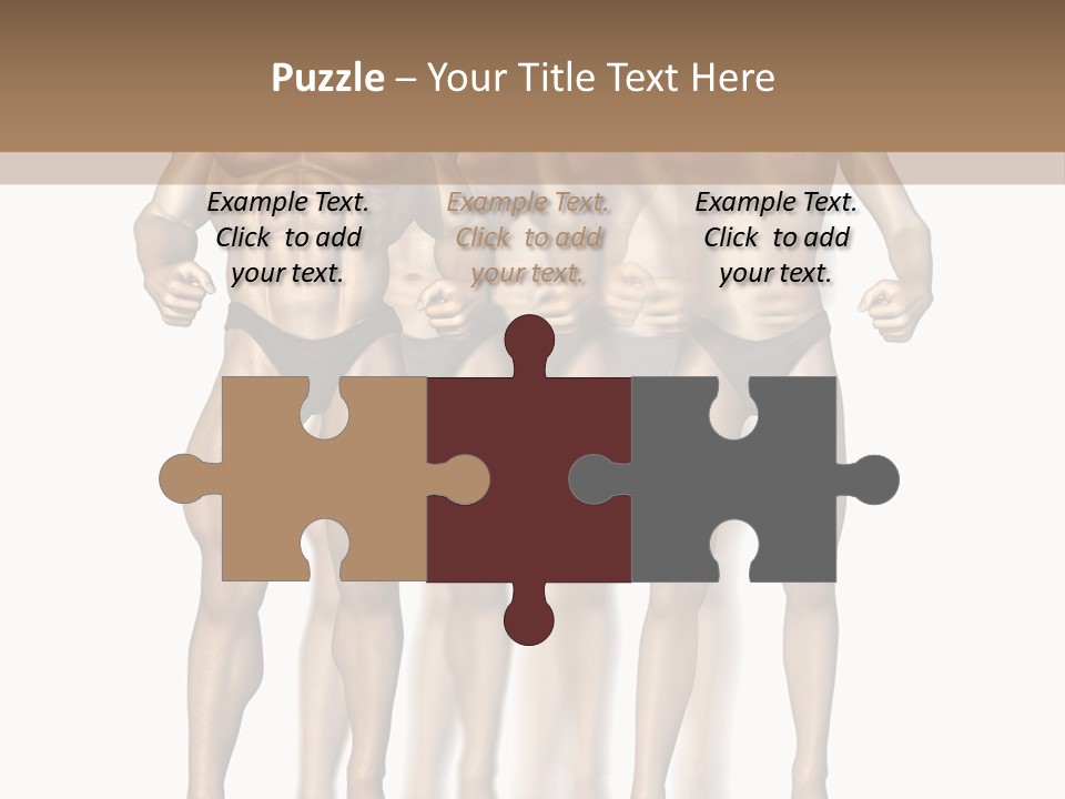 A Group Of Men In Underwear Standing Next To Each Other PowerPoint Template