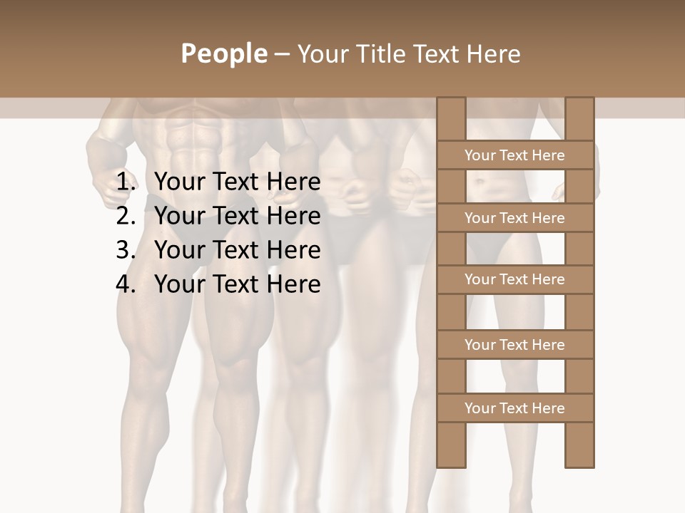 A Group Of Men In Underwear Standing Next To Each Other PowerPoint Template