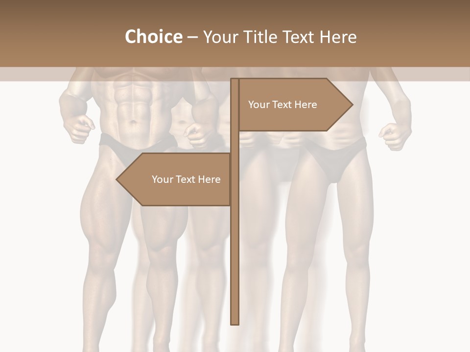 A Group Of Men In Underwear Standing Next To Each Other PowerPoint Template