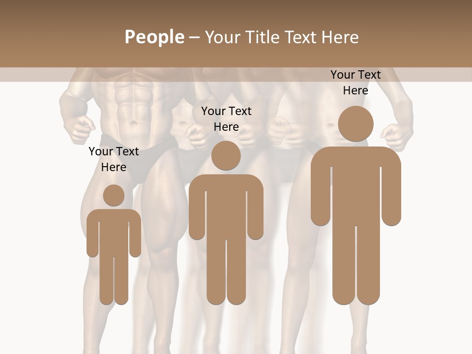 A Group Of Men In Underwear Standing Next To Each Other PowerPoint Template