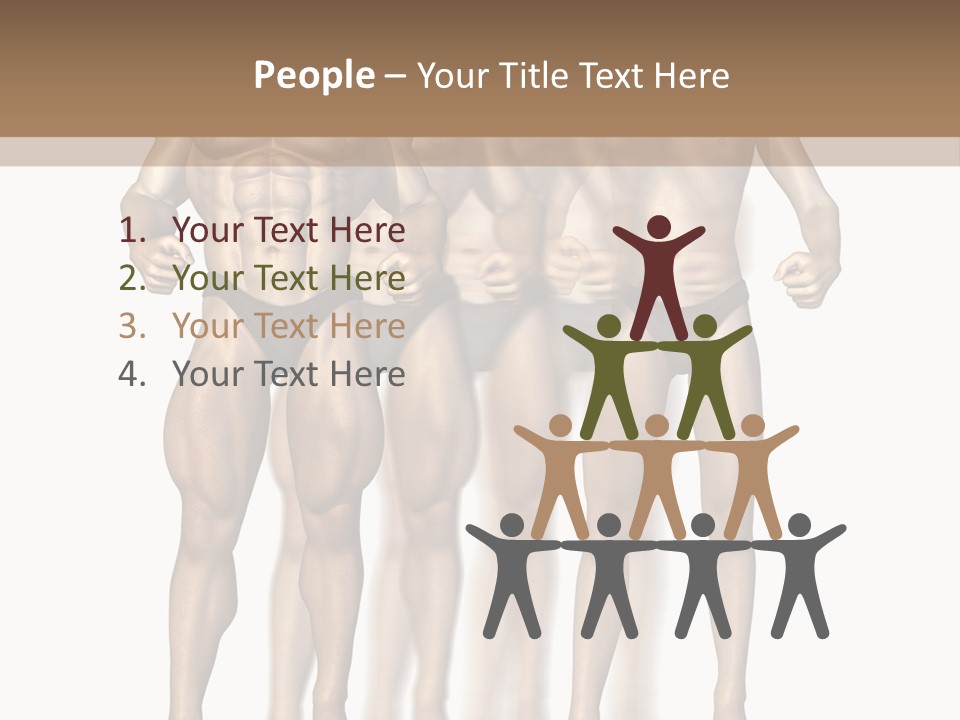 A Group Of Men In Underwear Standing Next To Each Other PowerPoint Template