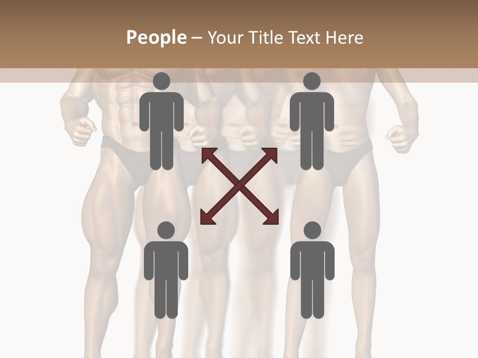 A Group Of Men In Underwear Standing Next To Each Other PowerPoint Template