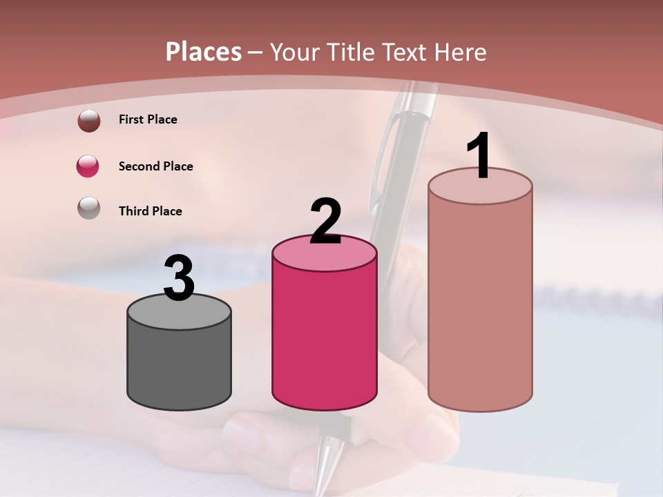 A Person Writing On A Notepad With A Pen PowerPoint Template