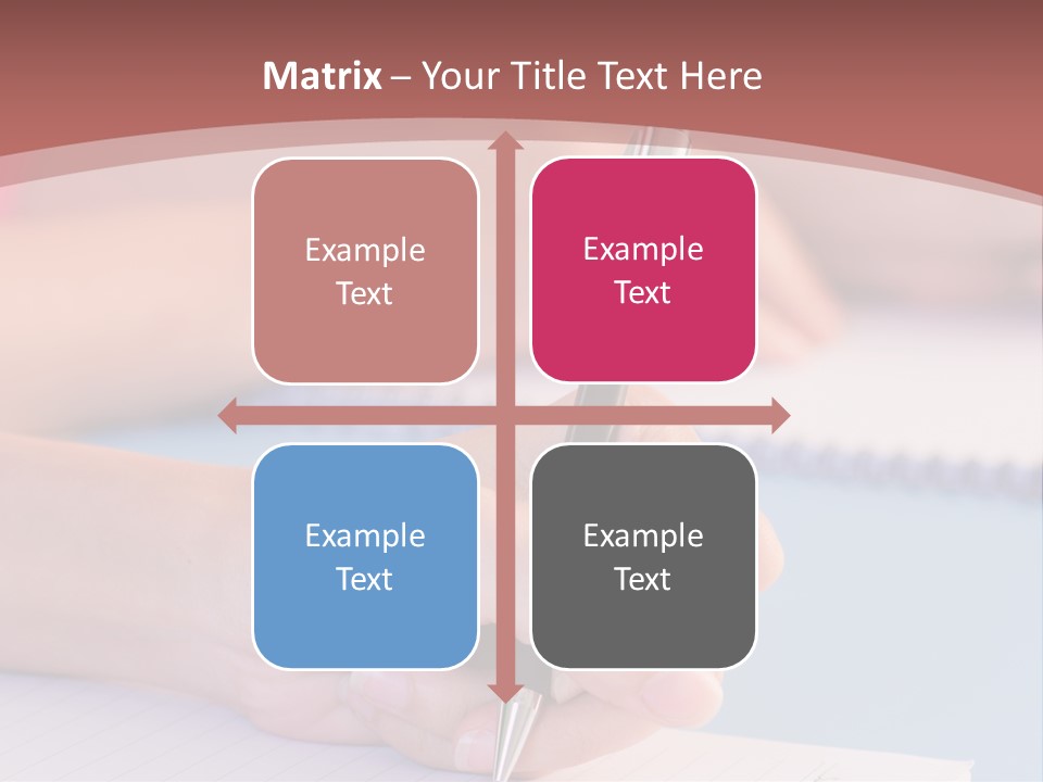A Person Writing On A Notepad With A Pen PowerPoint Template