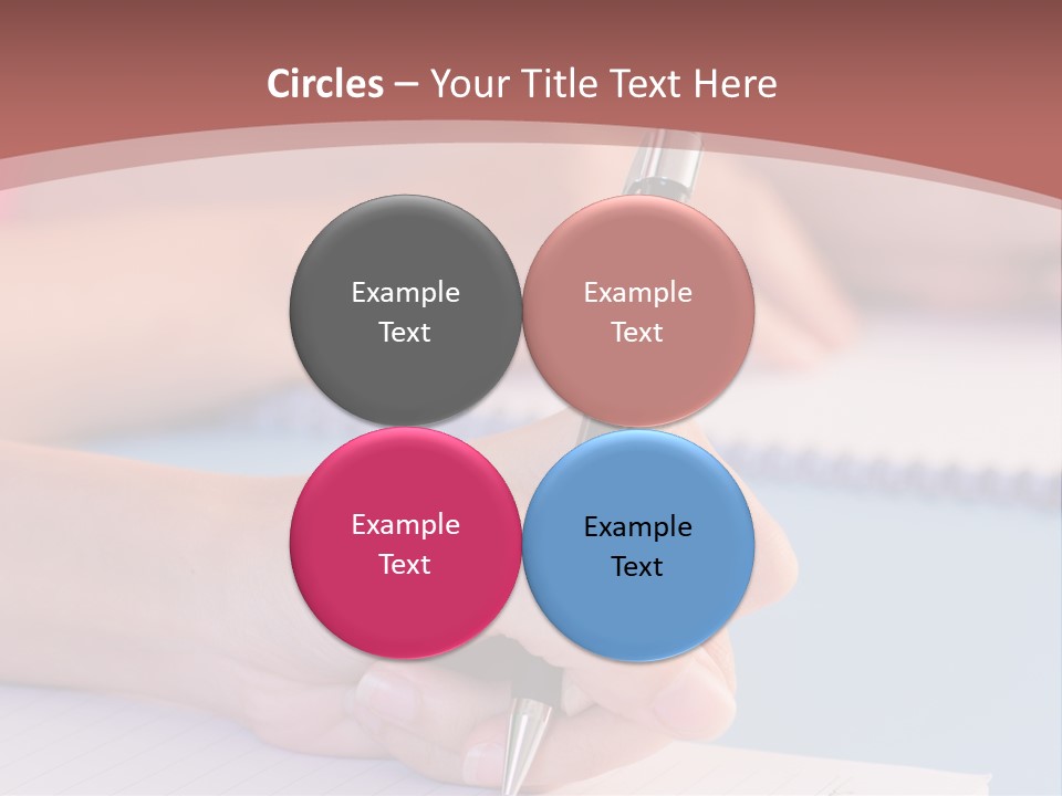 A Person Writing On A Notepad With A Pen PowerPoint Template