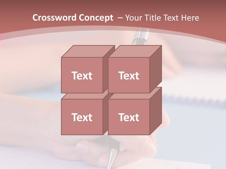 A Person Writing On A Notepad With A Pen PowerPoint Template