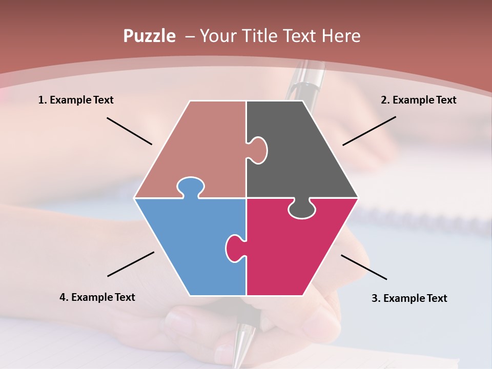 A Person Writing On A Notepad With A Pen PowerPoint Template