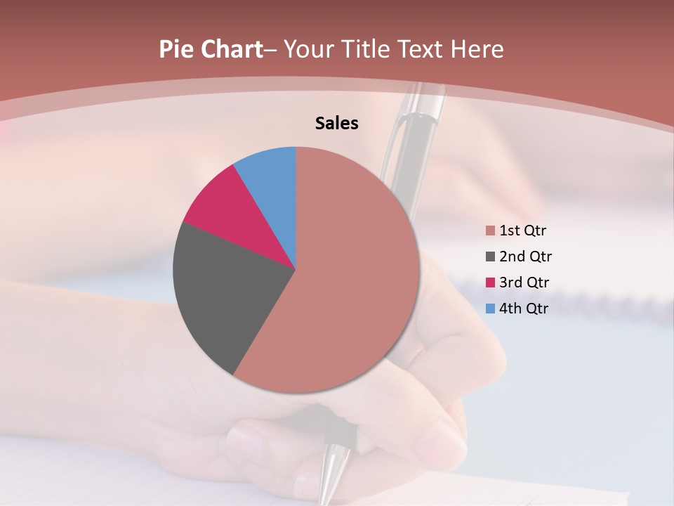 A Person Writing On A Notepad With A Pen PowerPoint Template