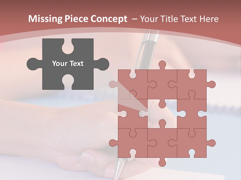 A Person Writing On A Notepad With A Pen PowerPoint Template