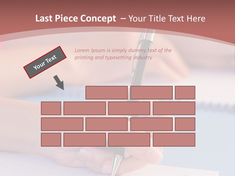 A Person Writing On A Notepad With A Pen PowerPoint Template
