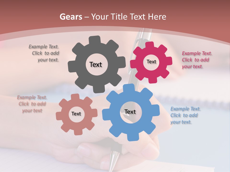 A Person Writing On A Notepad With A Pen PowerPoint Template