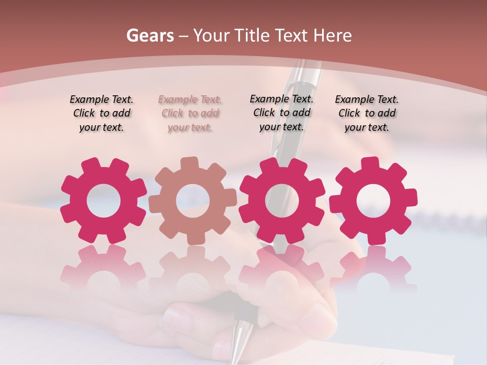 A Person Writing On A Notepad With A Pen PowerPoint Template