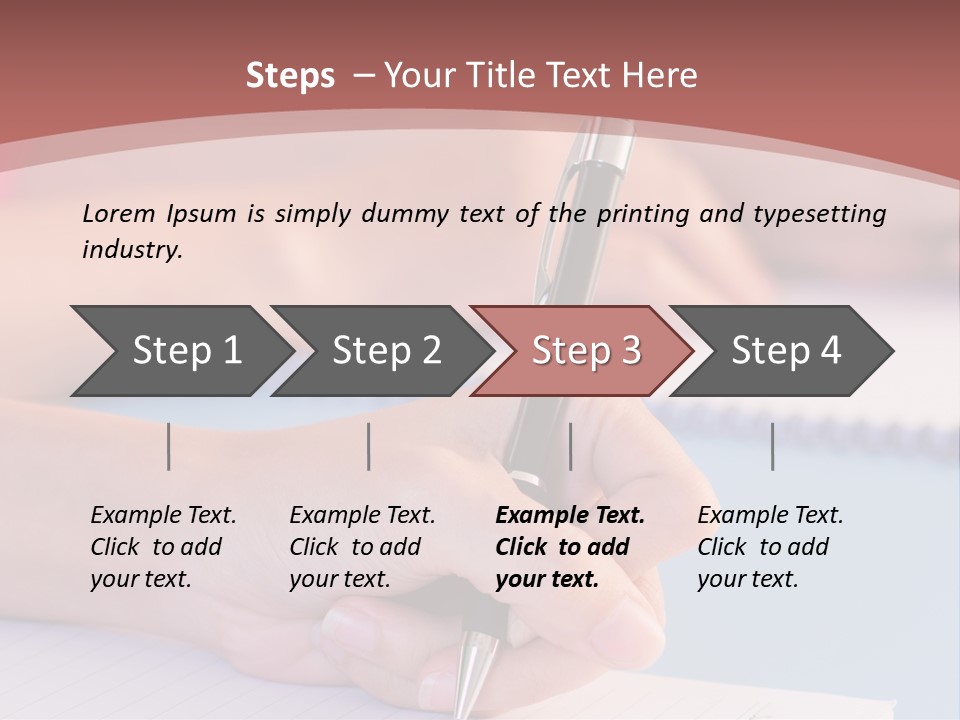 A Person Writing On A Notepad With A Pen PowerPoint Template
