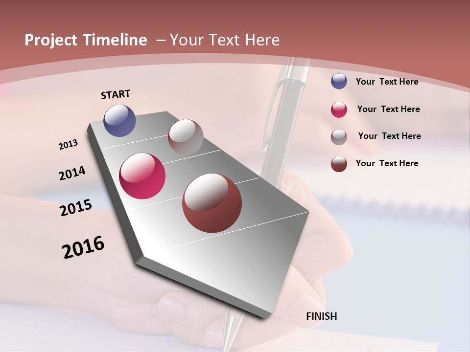 A Person Writing On A Notepad With A Pen PowerPoint Template