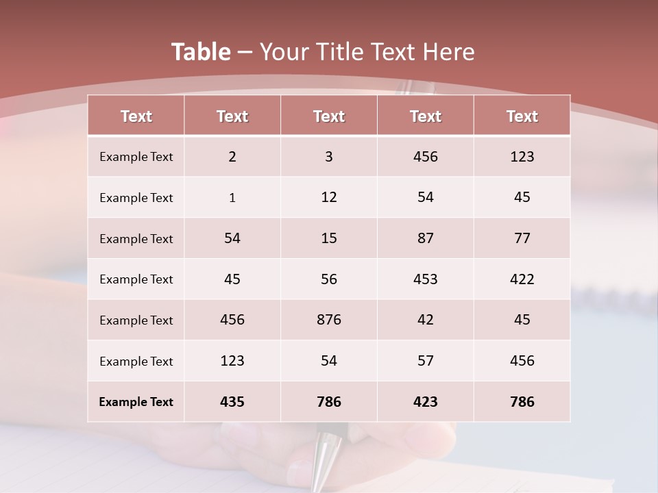 A Person Writing On A Notepad With A Pen PowerPoint Template