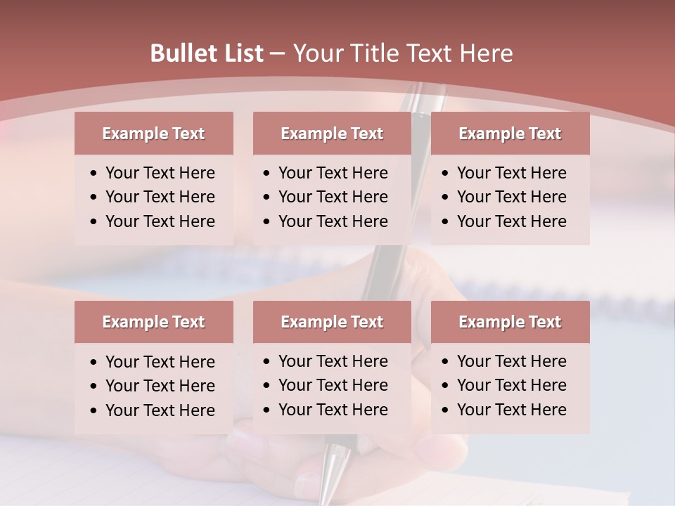 A Person Writing On A Notepad With A Pen PowerPoint Template
