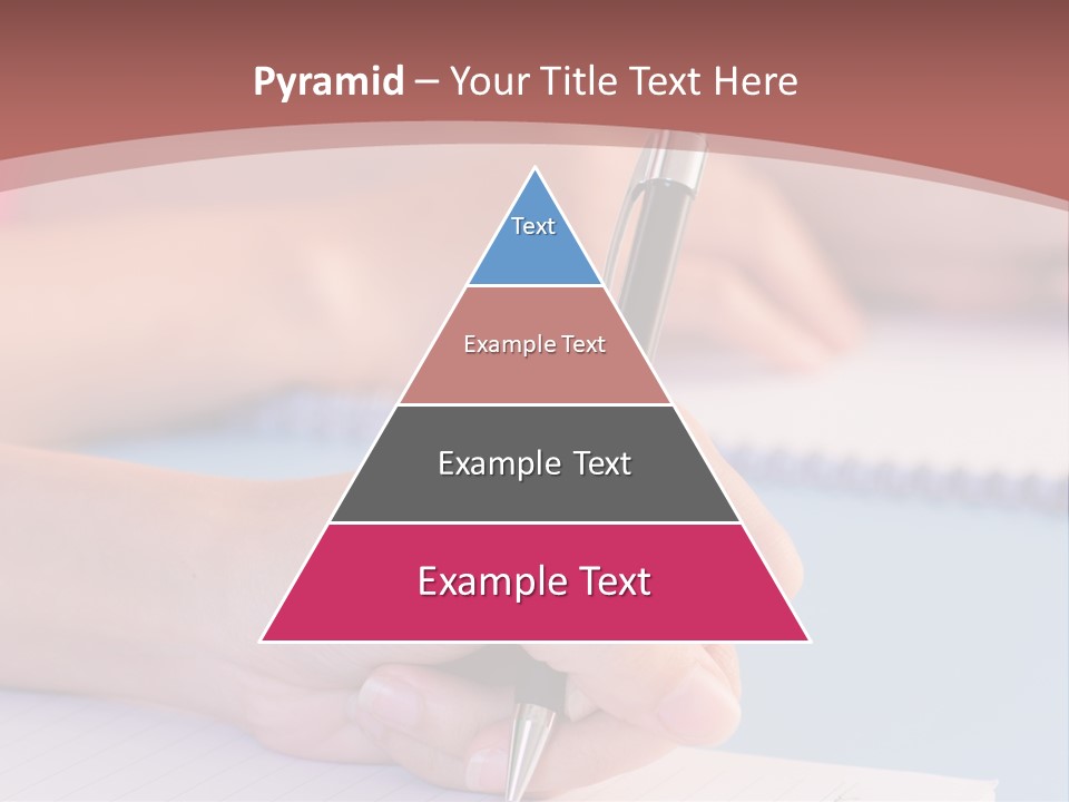 A Person Writing On A Notepad With A Pen PowerPoint Template