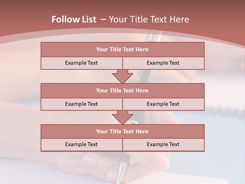 A Person Writing On A Notepad With A Pen PowerPoint Template