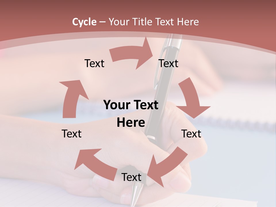 A Person Writing On A Notepad With A Pen PowerPoint Template