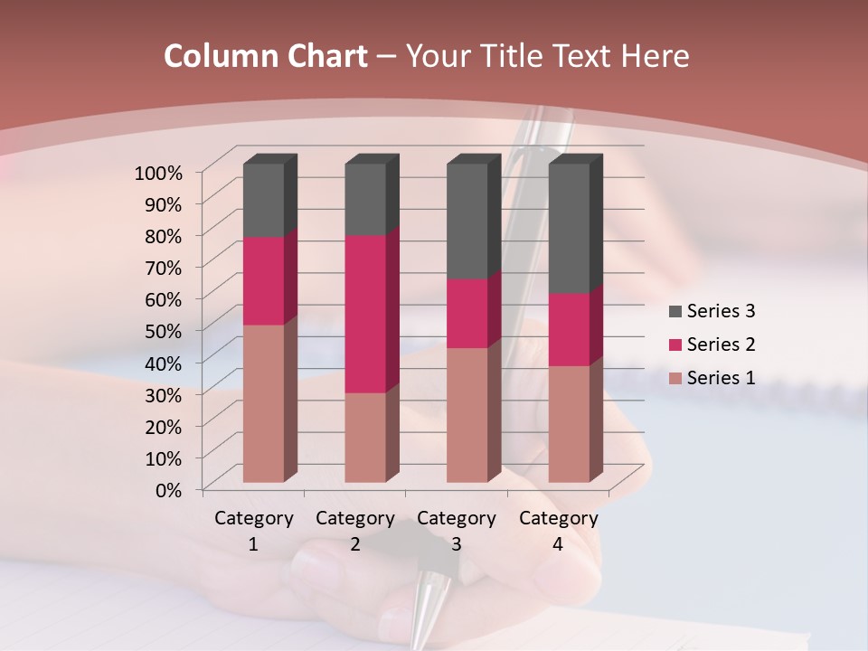 A Person Writing On A Notepad With A Pen PowerPoint Template