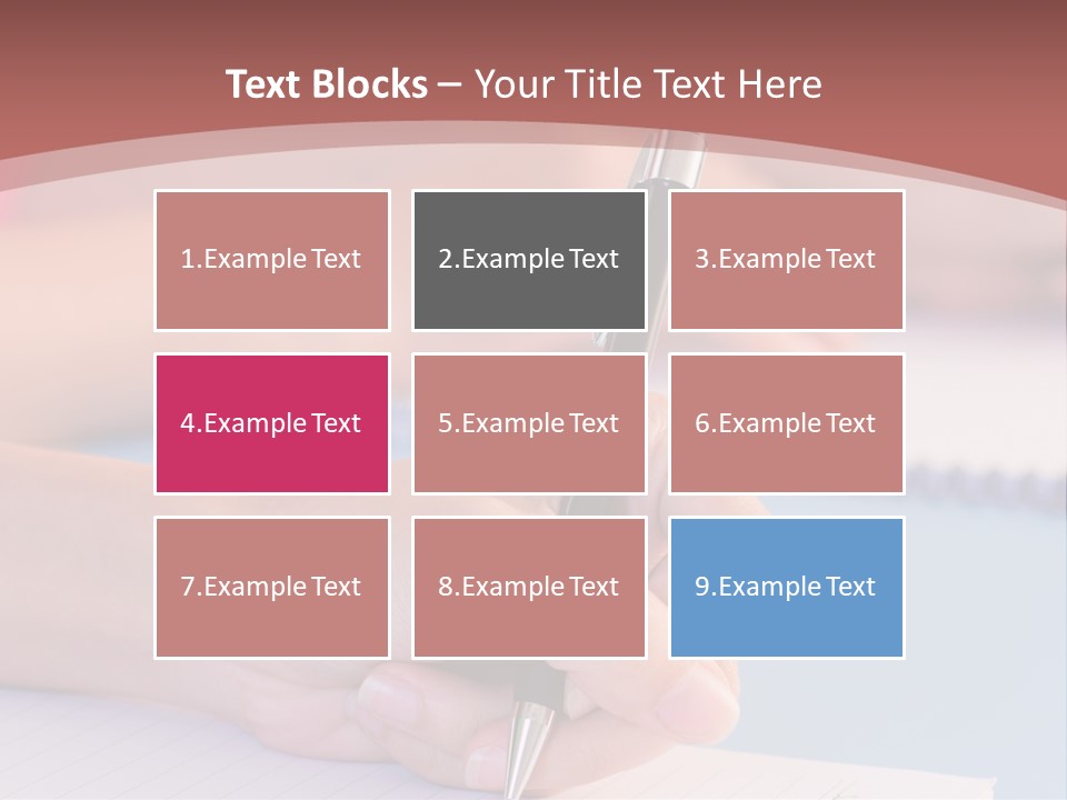 A Person Writing On A Notepad With A Pen PowerPoint Template