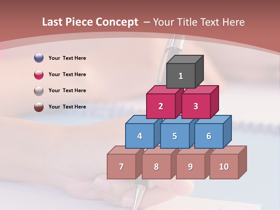 A Person Writing On A Notepad With A Pen PowerPoint Template