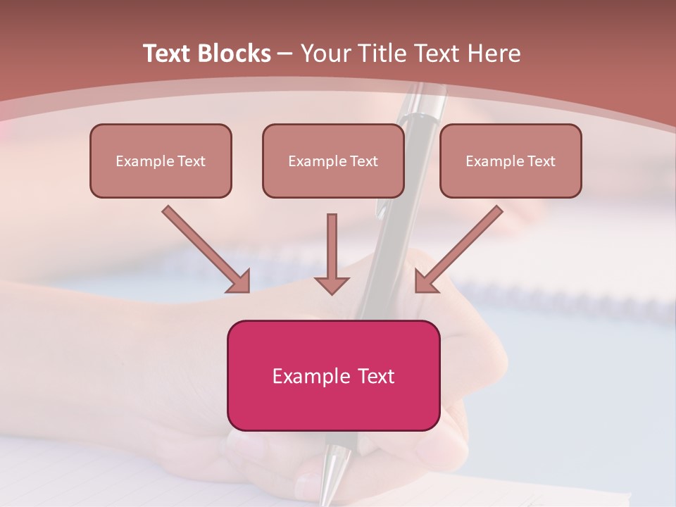 A Person Writing On A Notepad With A Pen PowerPoint Template