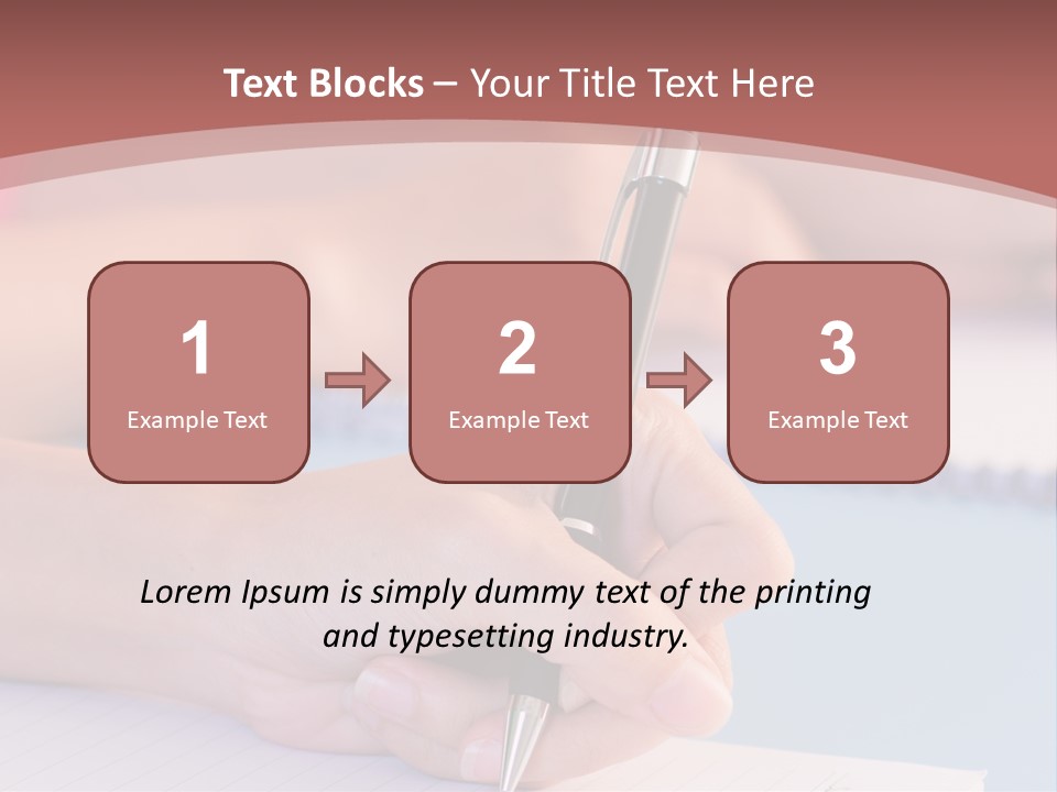 A Person Writing On A Notepad With A Pen PowerPoint Template