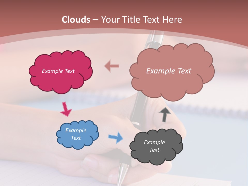 A Person Writing On A Notepad With A Pen PowerPoint Template