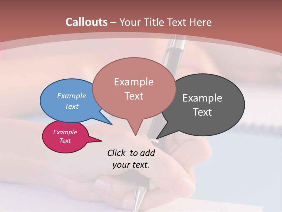 A Person Writing On A Notepad With A Pen PowerPoint Template