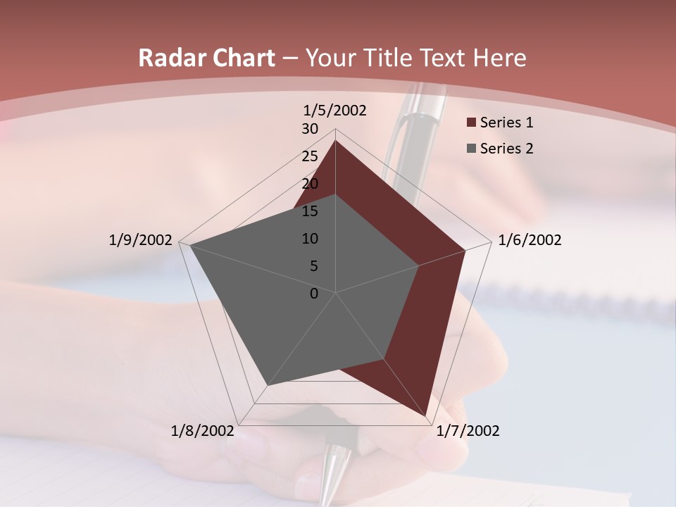 A Person Writing On A Notepad With A Pen PowerPoint Template
