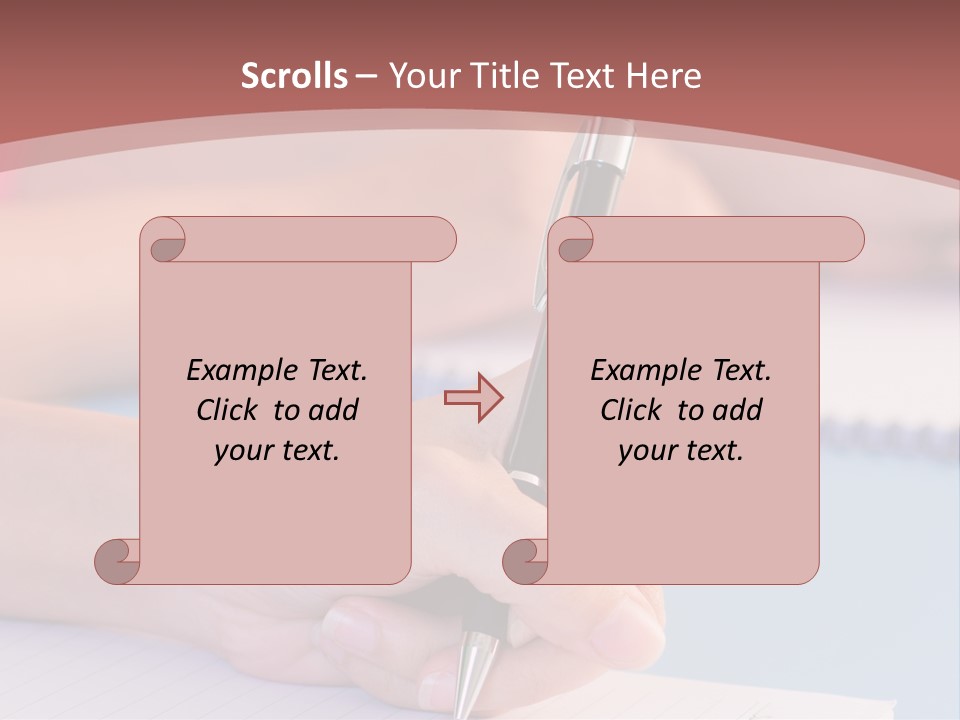 A Person Writing On A Notepad With A Pen PowerPoint Template
