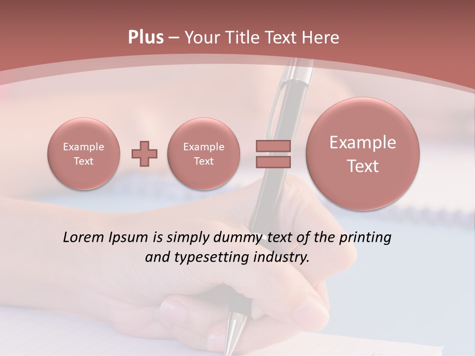 A Person Writing On A Notepad With A Pen PowerPoint Template