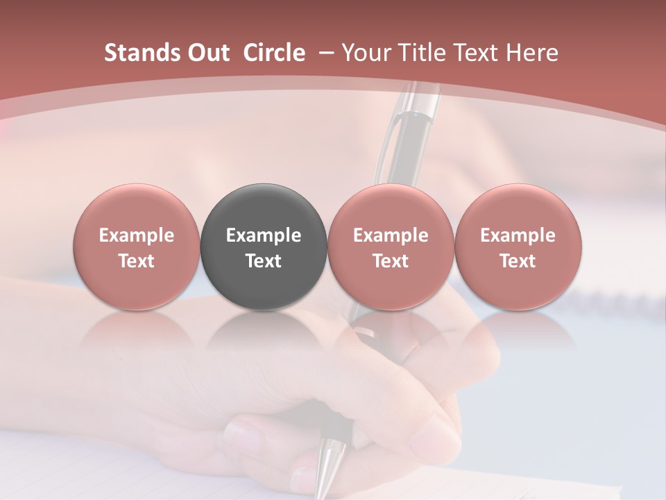 A Person Writing On A Notepad With A Pen PowerPoint Template