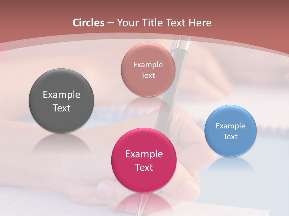 A Person Writing On A Notepad With A Pen PowerPoint Template