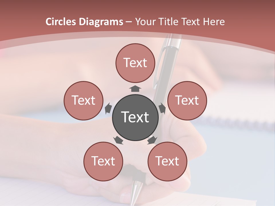 A Person Writing On A Notepad With A Pen PowerPoint Template