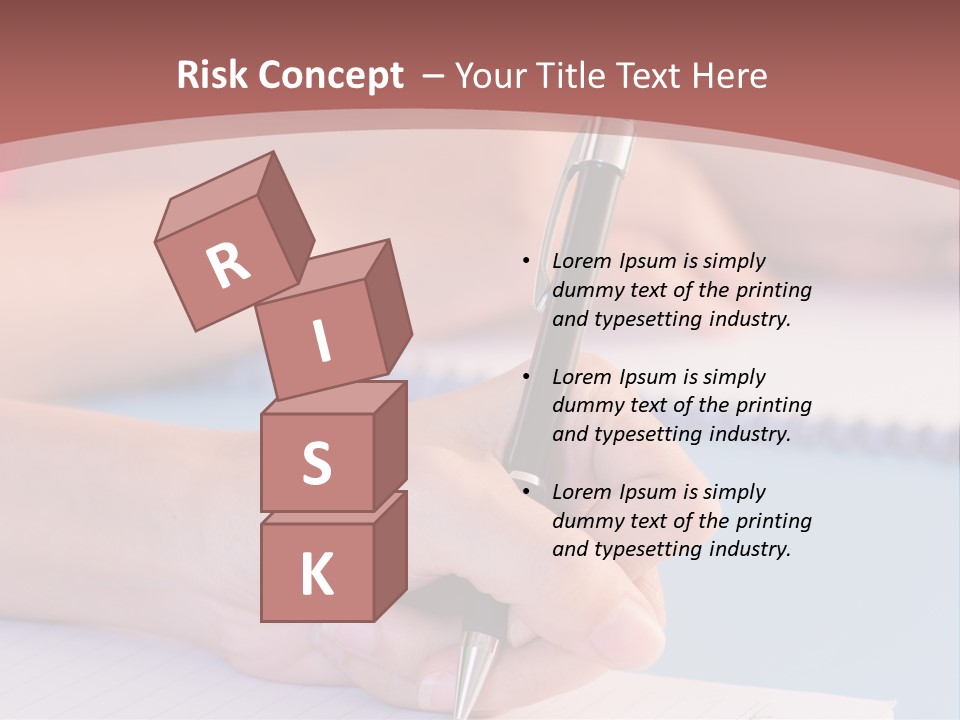 A Person Writing On A Notepad With A Pen PowerPoint Template