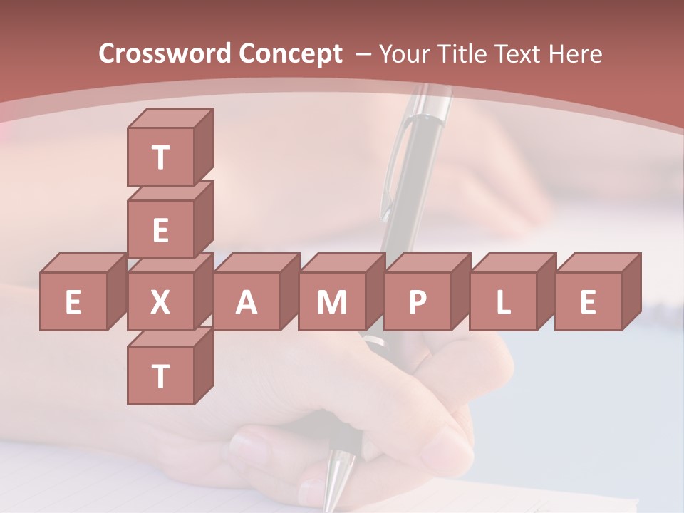 A Person Writing On A Notepad With A Pen PowerPoint Template