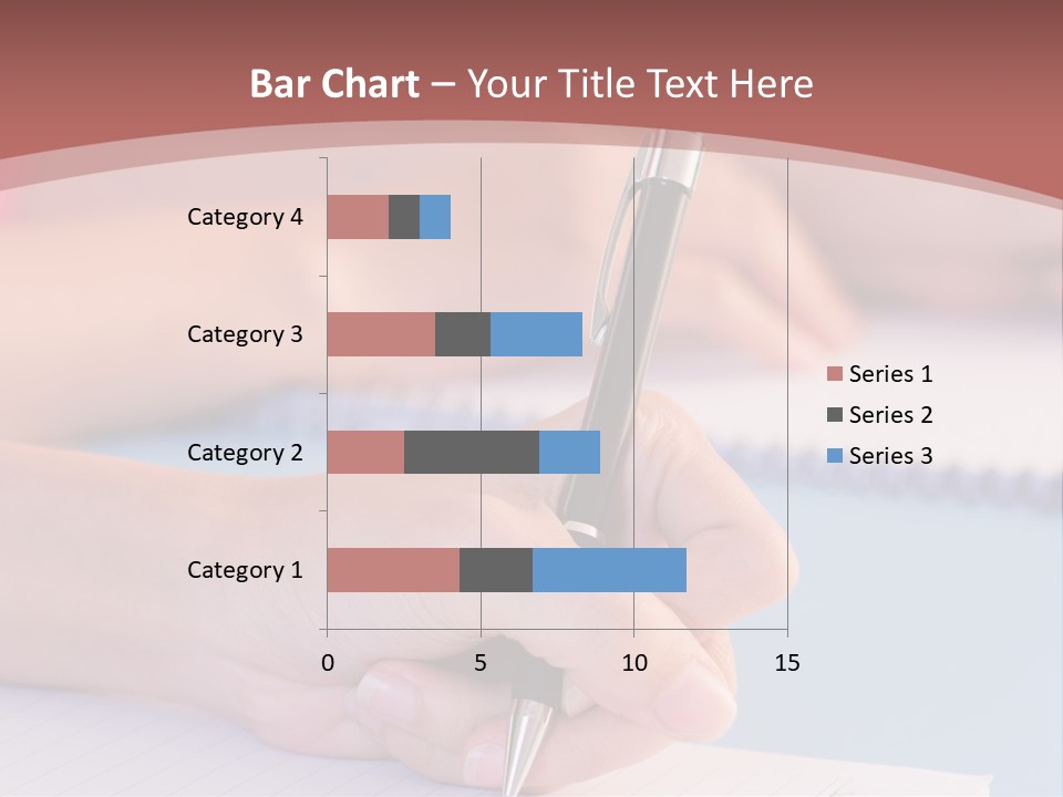 A Person Writing On A Notepad With A Pen PowerPoint Template
