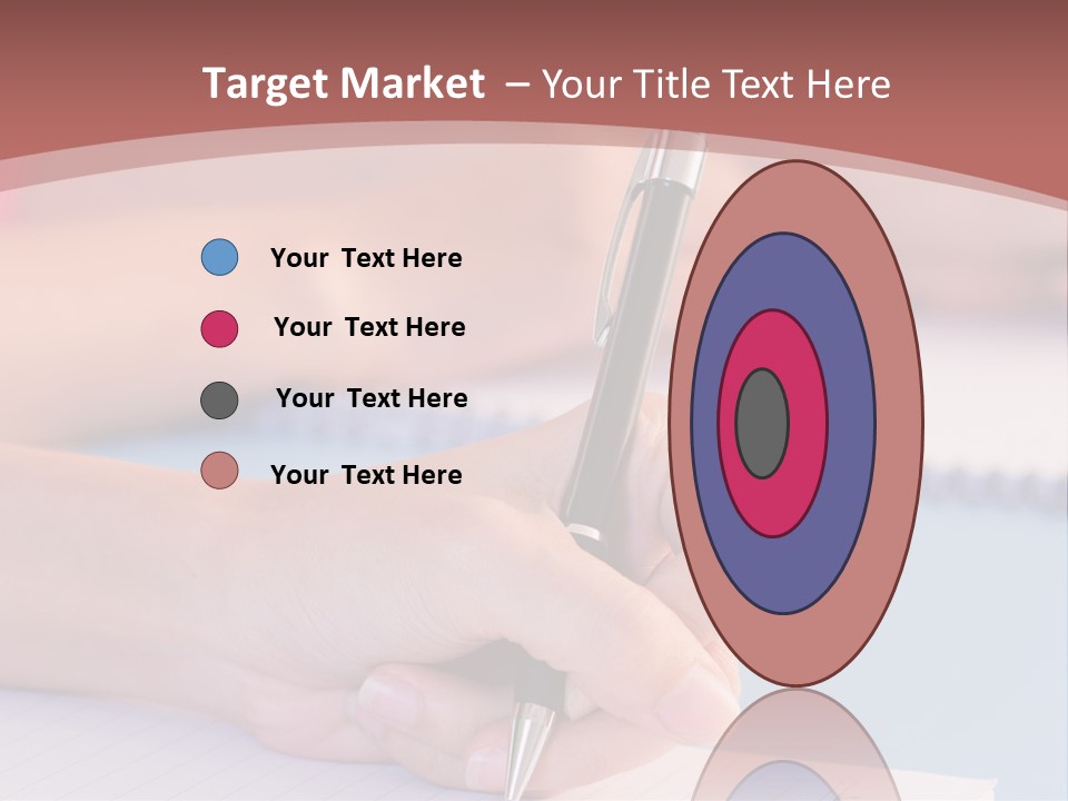 A Person Writing On A Notepad With A Pen PowerPoint Template