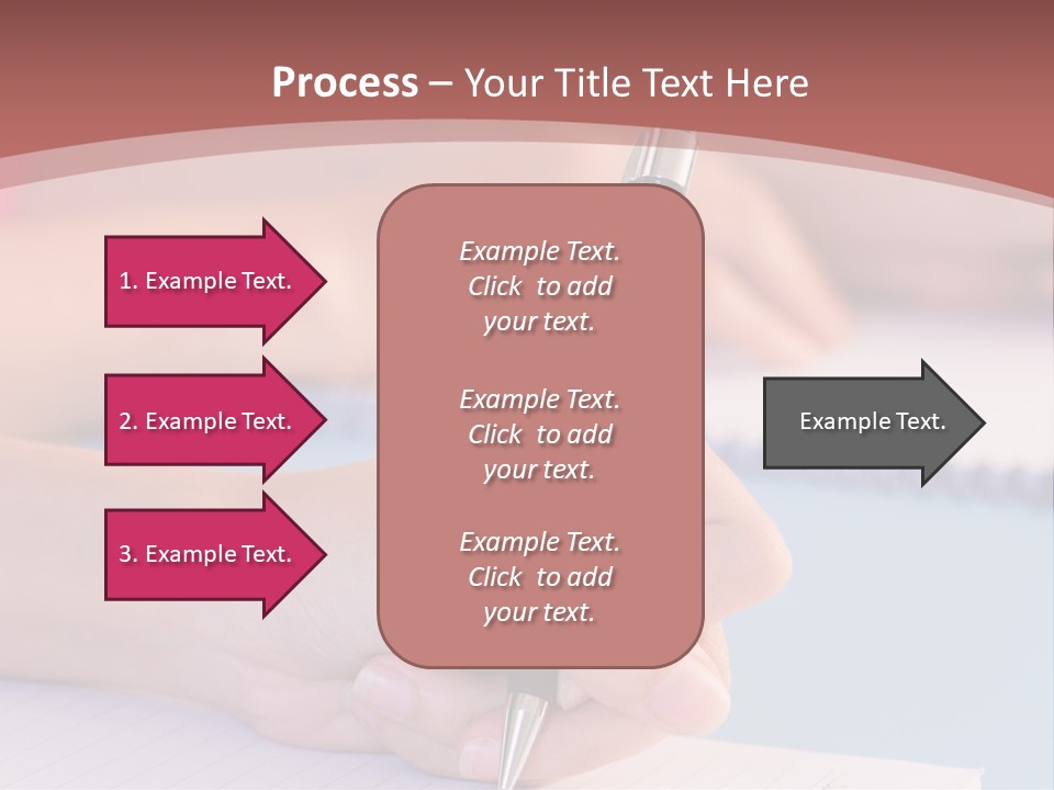 A Person Writing On A Notepad With A Pen PowerPoint Template